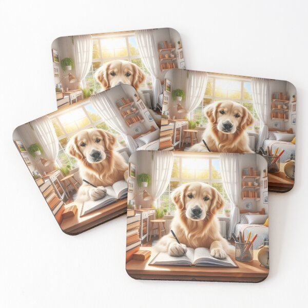Item preview, Cute dog keeping a diary designed and sold by Dogandesighn.