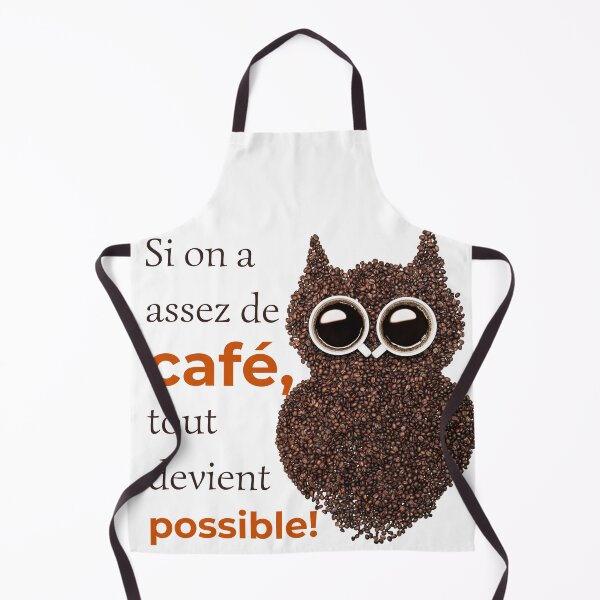 Item preview, French - With a coffee, anything is possible - Orange designed and sold by JulyDulac.