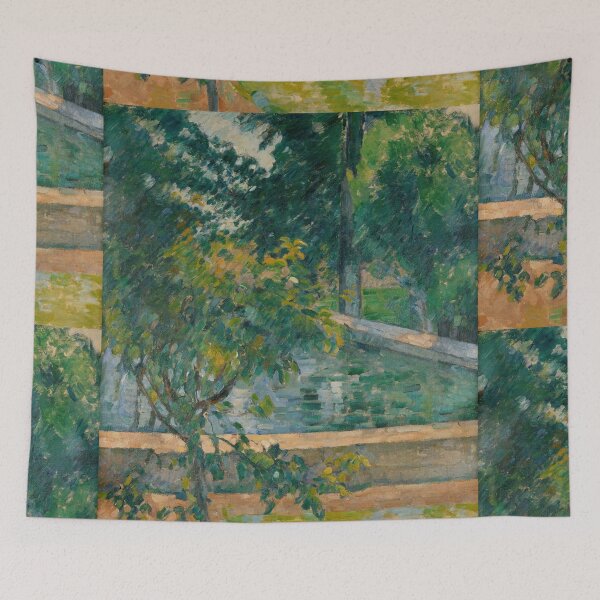 Item preview, Le Bassin du Jas de Bouffan by Paul Cézanne: Serene Landscape Poster designed and sold by artofuniverse.