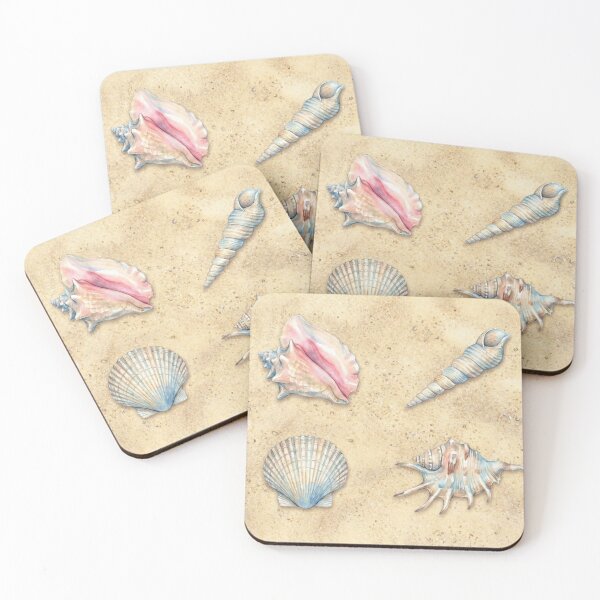 Item preview, Shells on the beach designed and sold by Ratatosk-AI.