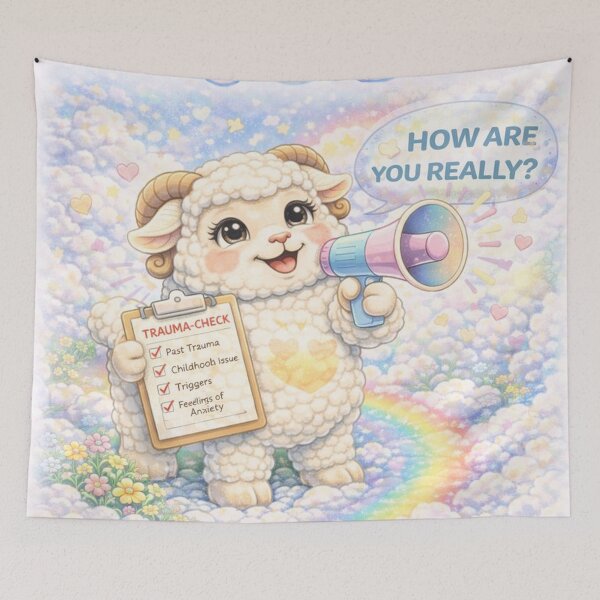 Item preview, Trauma-Check Sheep | How Are You Really CareSheep Parody (Sheepism) designed and sold by Thpoar.