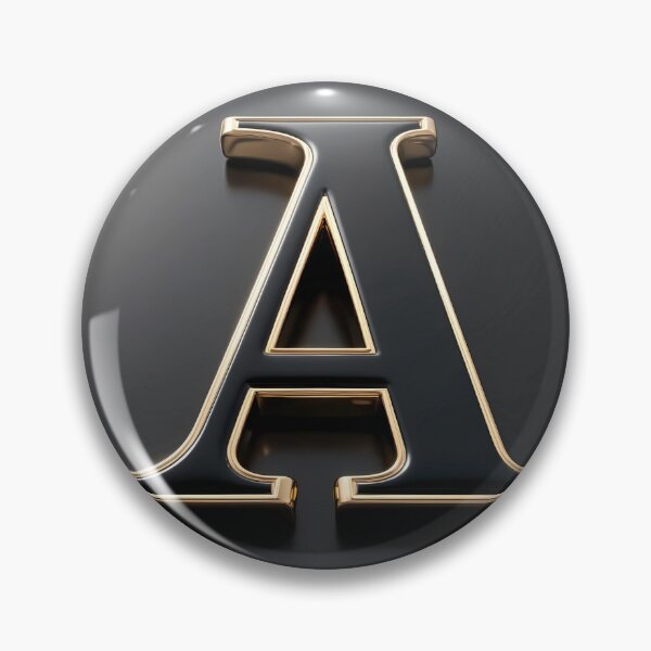 Item preview, Luxury 3D Letter 'A' with Polished Gold Trim on Matte Black designed and sold by Dreamy Armine Art.