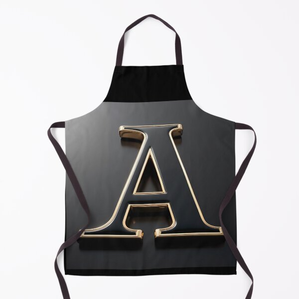 Item preview, Luxury 3D Letter 'A' with Polished Gold Trim on Matte Black designed and sold by Dreamy Armine Art.
