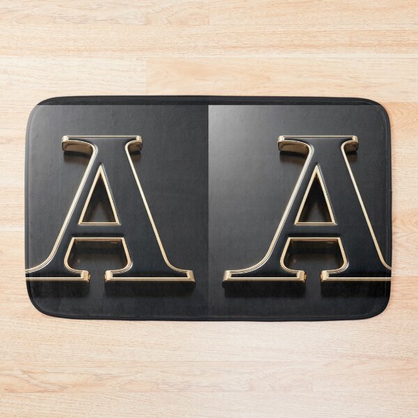 Item preview, Luxury 3D Letter 'A' with Polished Gold Trim on Matte Black designed and sold by Dreamy Armine Art.
