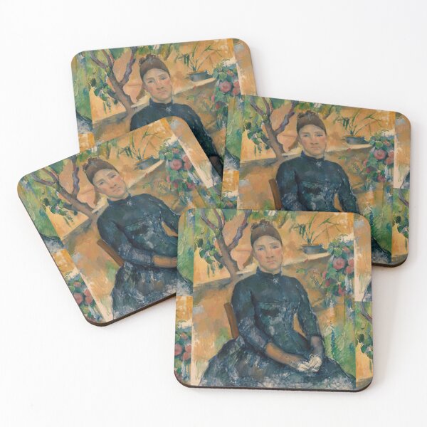 Item preview, Madame Cezanne in the Conservatory by Paul Cézanne: Post Impressionist Portrait Print designed and sold by artofuniverse.