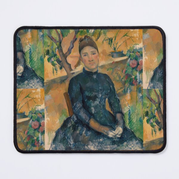 Item preview, Madame Cezanne in the Conservatory by Paul Cézanne: Post Impressionist Portrait Print designed and sold by artofuniverse.