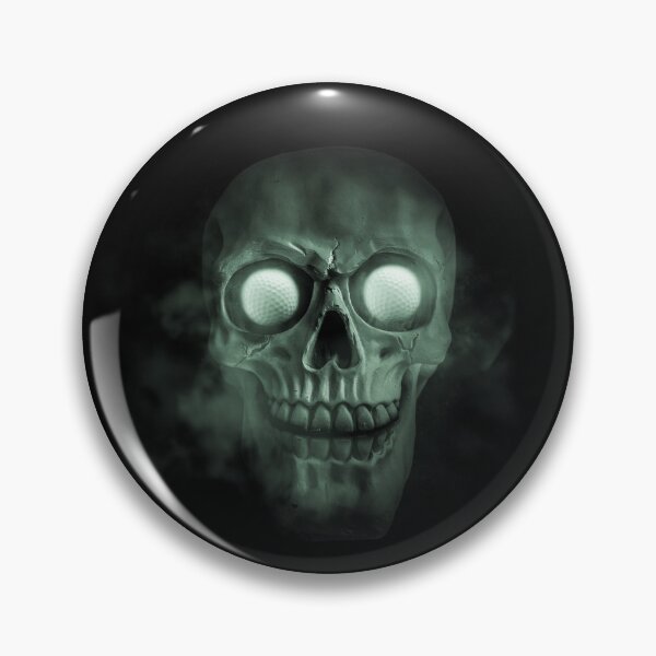 Item preview, Skull With Glowing Golf Ball Eyes designed and sold by katifinell.
