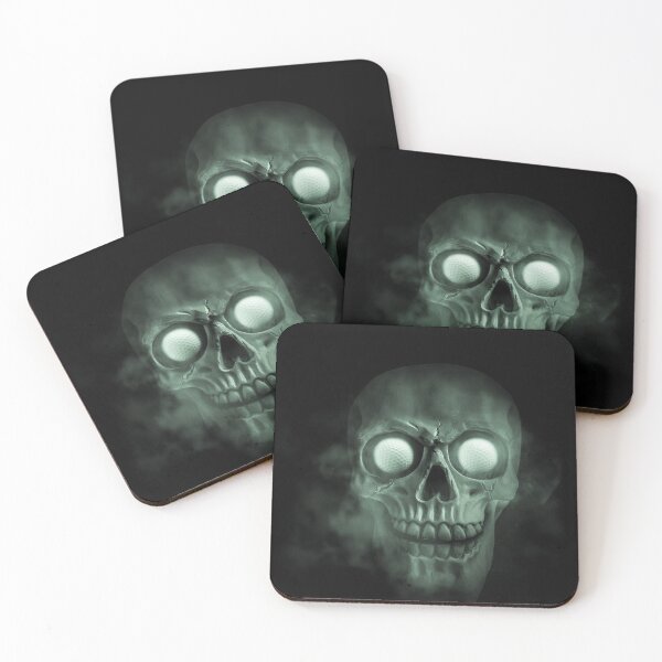 Item preview, Skull With Glowing Golf Ball Eyes designed and sold by katifinell.