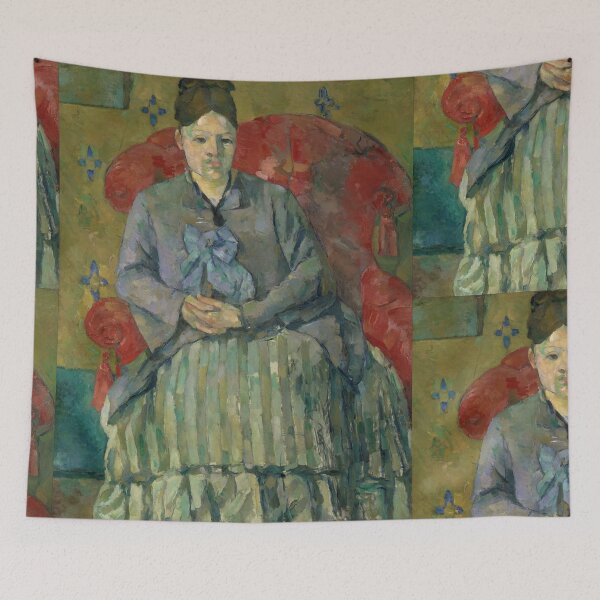 Item preview, Madame Cezanne in a Red Armchair by Paul Cézanne: Post Impressionist Portrait designed and sold by artofuniverse.
