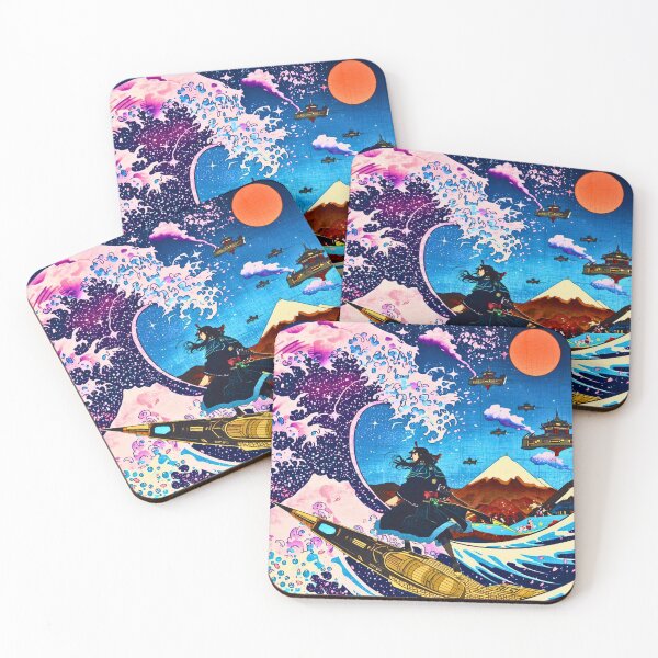 Item preview, Ukiyo E Samurai Cosmic Wave Space Opera Art designed and sold by Vandy Fullam.