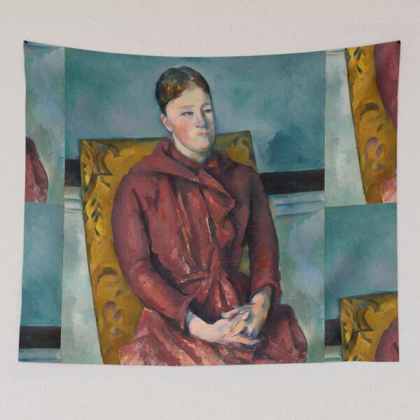 Item preview, Madame Cezanne in a Yellow Chair by Paul Cézanne: Post Impressionist Portrait designed and sold by artofuniverse.