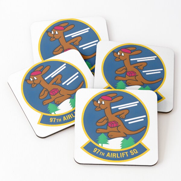 Item preview, Official Emblem of the 97th Airlift Squadron featuring Kangaroo Mascot designed and sold by CharlieDesings.