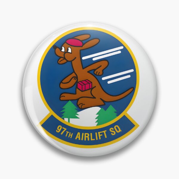 Item preview, Official Emblem of the 97th Airlift Squadron featuring Kangaroo Mascot designed and sold by CharlieDesings.