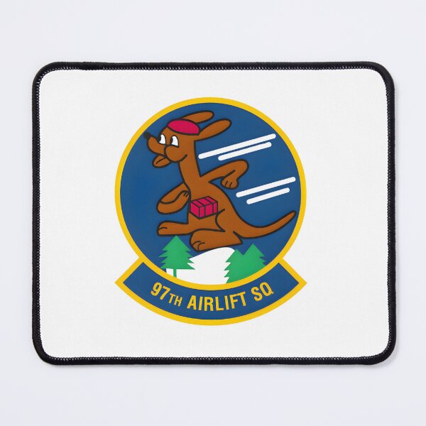 Item preview, Official Emblem of the 97th Airlift Squadron featuring Kangaroo Mascot designed and sold by CharlieDesings.