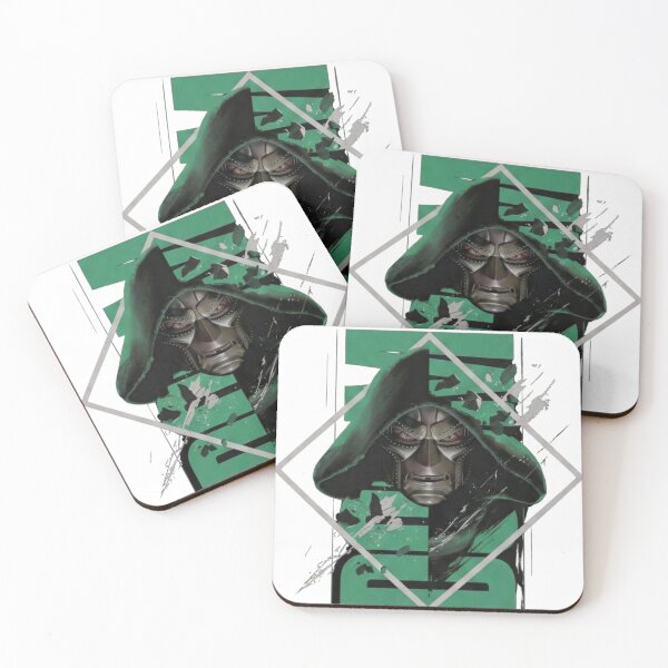 Item preview, Emerald Doom – Hooded Villain Mask Abstract Art designed and sold by Desinghouse2317.