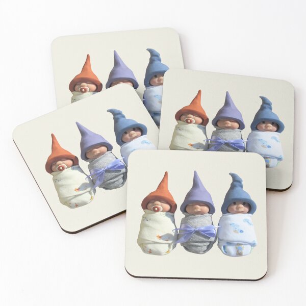 Item preview, Three Little Babies With Pointed Hats, Polymer Clay designed and sold by JoyfulWhimsy.