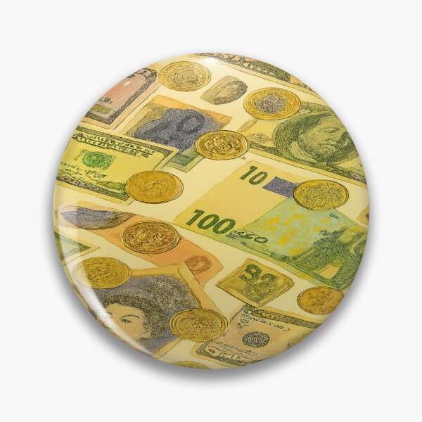 Artikelvorschau, Die Farbe des Geldes – Muster fallender Banknoten und Münzen entworfen und verkauft von nigejohn.