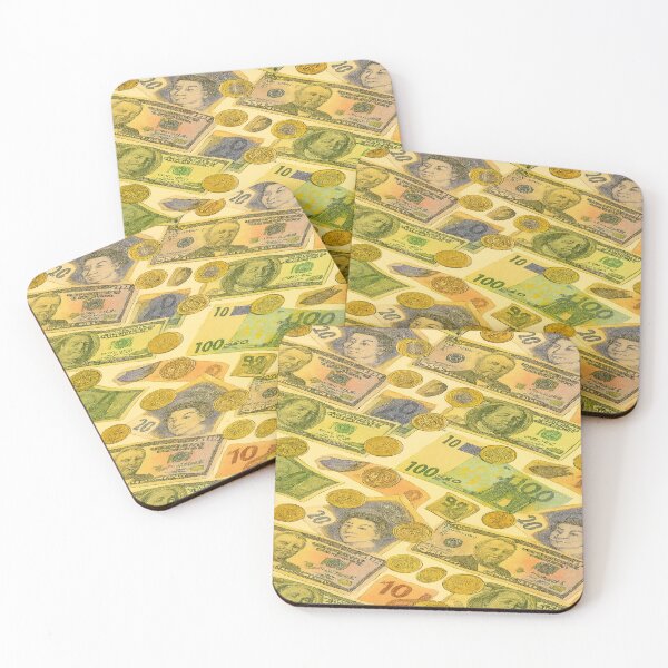 Item preview, The Colour of Money – Falling Banknotes & Coins Pattern designed and sold by nigejohn.