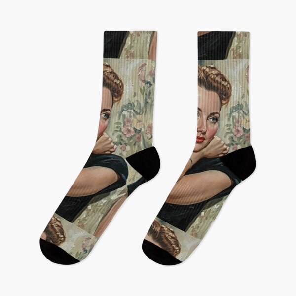 Item preview, The Gilda Glow: Rita Hayworth Vintage Floral Impasto Portrait designed and sold by Art's Diner.