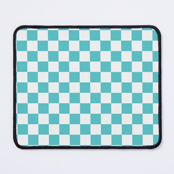 Item preview, White And Aqua Checkered Pattern designed and sold by pattern-archive.