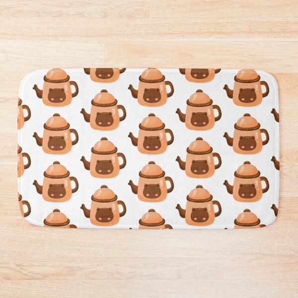 Item preview, coffee beans, bread, croissant, kettle, grinder, dessert, and café items in warm brown tones on a white background designed and sold by LSKY Art.