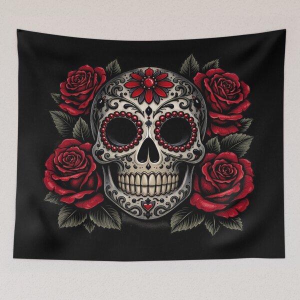Item preview, Day of the Dead Skull designed and sold by Planetporridge.