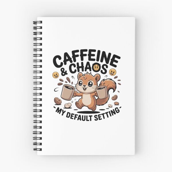Item preview, Caffeine & Chaos – My Default Setting ?️ – Frantic Squirrel Kawaii Tee & Mug designed and sold by Ashley critters.