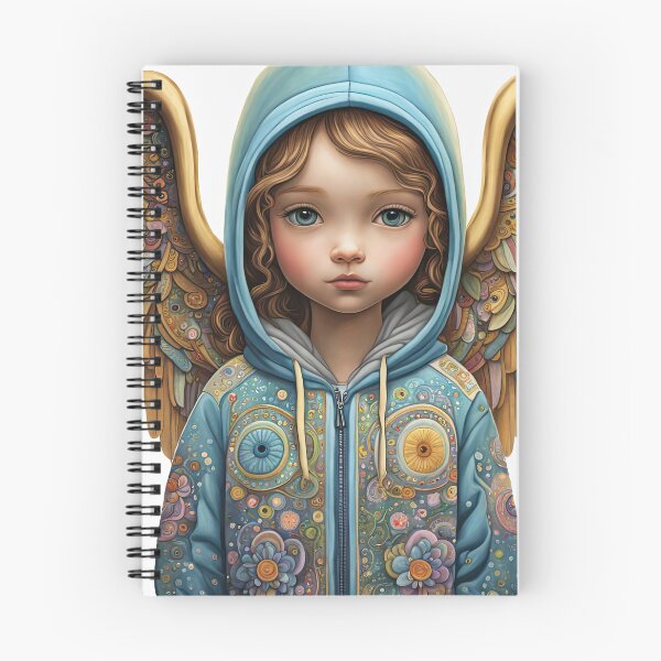 Item preview, Angel youngster with wings wearing a hoodie designed and sold by Colin Bentham.