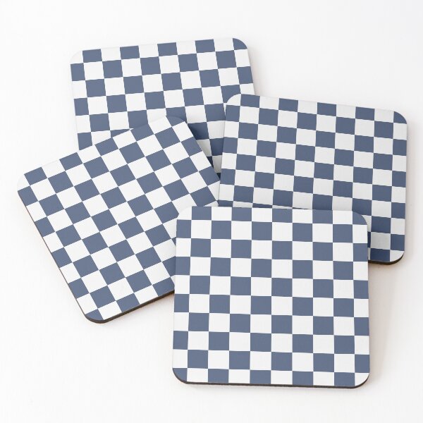 Item preview, White And Blue Checkered Pattern designed and sold by pattern-archive.