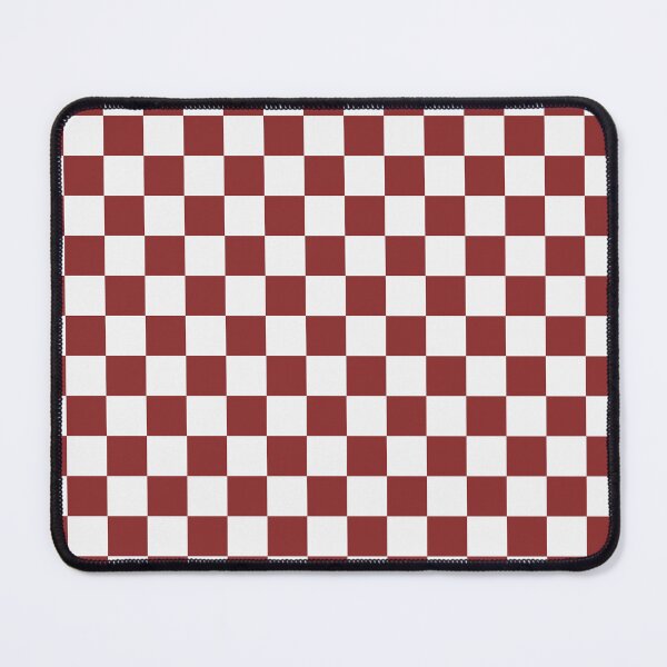 Item preview, White And Brick Red Checkered Pattern designed and sold by pattern-archive.
