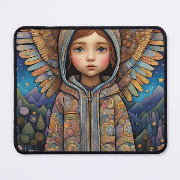 Item preview, Angel youngster with wings wearing a hoodie designed and sold by Colin Bentham.