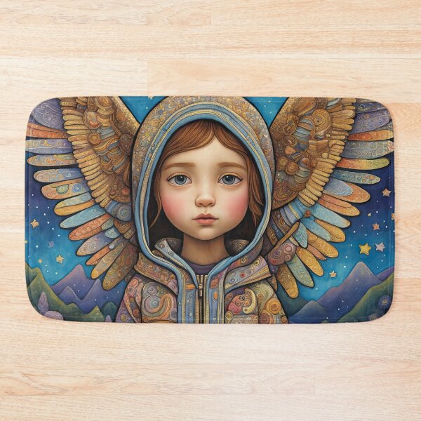Item preview, Angel youngster with wings wearing a hoodie designed and sold by Colin Bentham.