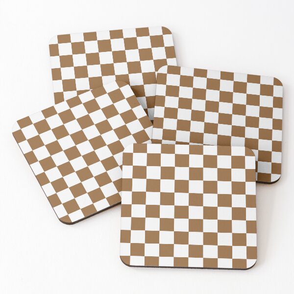 Item preview, White And Bronze Checkered Pattern designed and sold by pattern-archive.