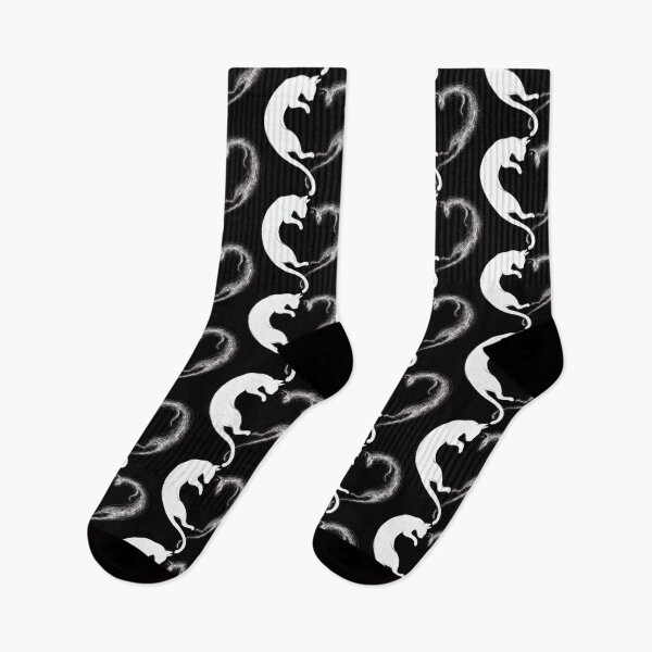 Item preview, Yin Yang Cats Heart - Minimalist Aesthetic Feline Love designed and sold by SylwiaPrint.