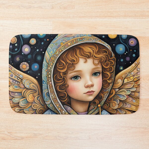 Item preview, Angel youngster with wings wearing a hoodie designed and sold by Colin Bentham.