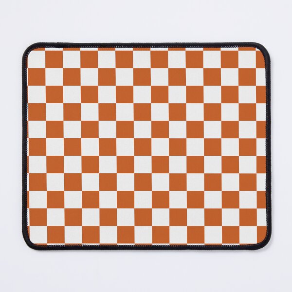 Item preview, White And Burnt Orange Checkered Pattern designed and sold by pattern-archive.
