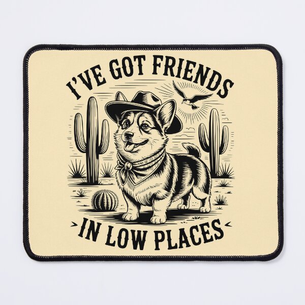 Item preview, Cowboy Corgi “I’ve Got Friends in Low Places” Western Dog designed and sold by lakshitha99.