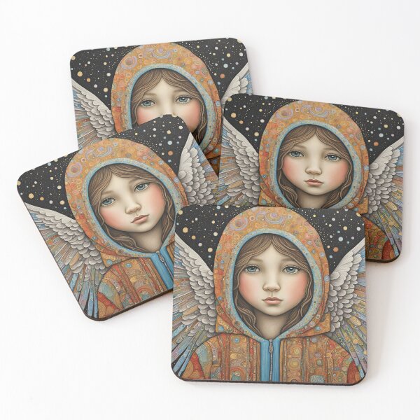 Item preview, Angel youngster with wings wearing a hoodie designed and sold by Colin Bentham.