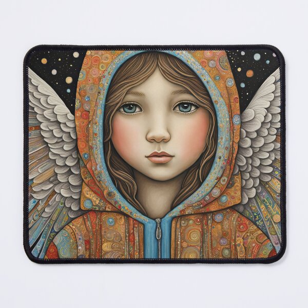 Item preview, Angel youngster with wings wearing a hoodie designed and sold by Colin Bentham.