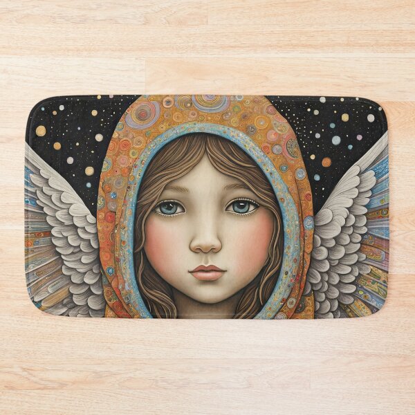 Item preview, Angel youngster with wings wearing a hoodie designed and sold by Colin Bentham.
