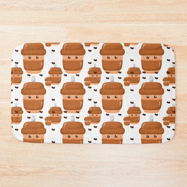 Item preview, A collection of cute cartoon coffee-themed illustrations featuring a bear character with a cup, coffee beans, bread designed and sold by LSKY Art.