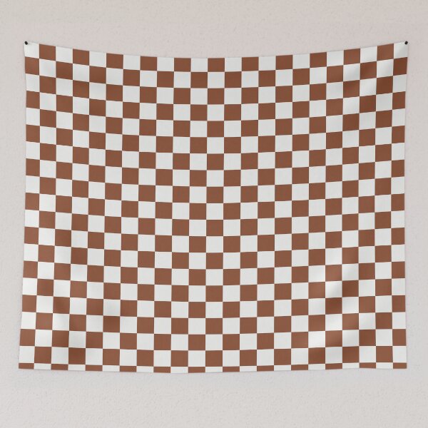 Item preview, White And Copper Checkered Pattern designed and sold by pattern-archive.