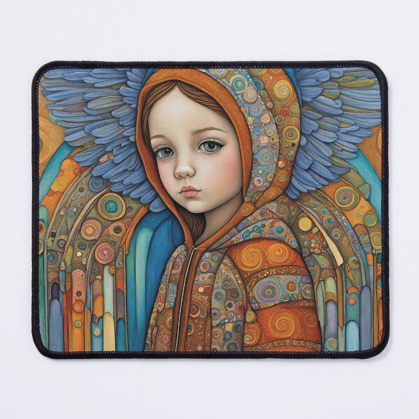 Item preview, Angel youngster with wings wearing a hoodie designed and sold by Colin Bentham.