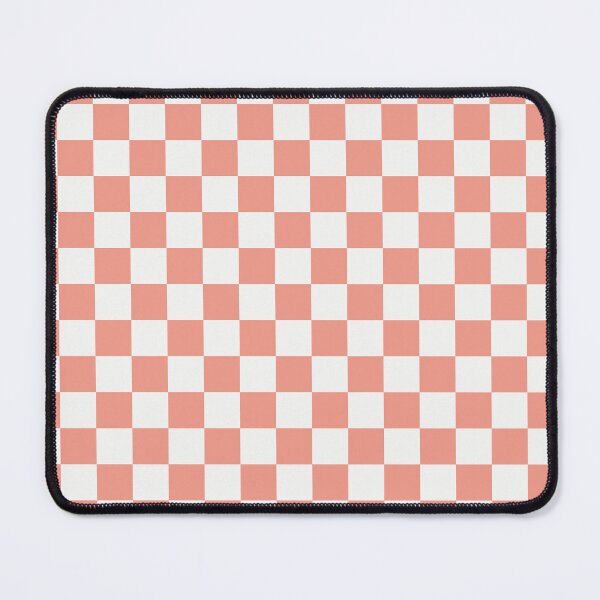 Item preview, White And Coral Checkered Pattern designed and sold by pattern-archive.