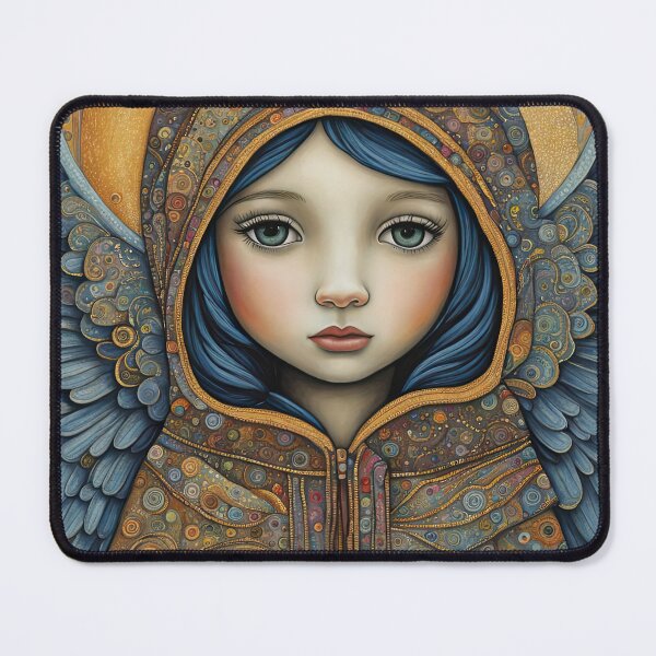 Item preview, Angel youngster with wings wearing a hoodie designed and sold by Colin Bentham.
