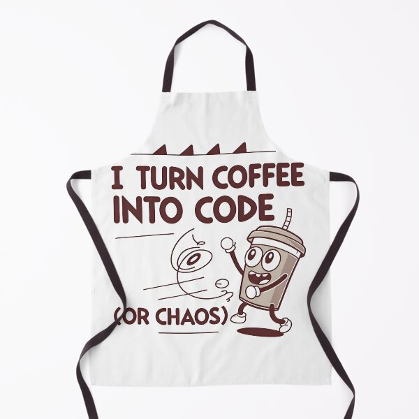 Item preview, I Turn Coffee Into Code Or Chaos Funny Mascot designed and sold by Zenith Design.