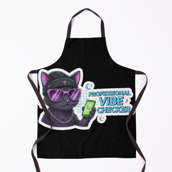 Item preview, Professional Vibe Checker Cat Sticker - Goth Gamer Aesthetic & Neon Vaporwave designed and sold by Ishqkidua.