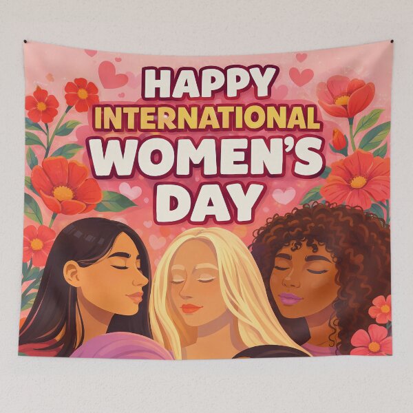 Item preview, Empowered Together – Happy International Women’s Day Floral Sisterhood Illustration designed and sold by Lu7u.