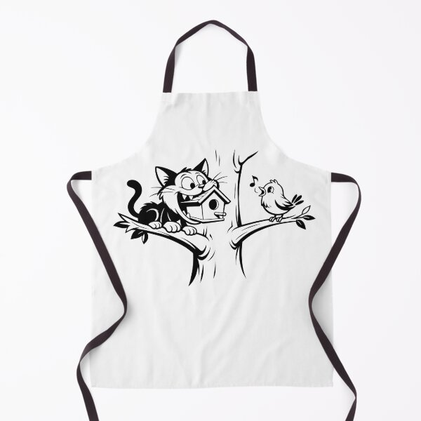 Item preview, Cat Holding Birdhouse Trap – Dark Humor Cartoon designed and sold by Infinitee8hirts.