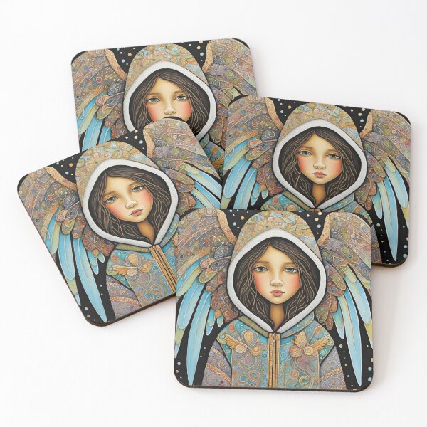 Item preview, Angel youngster with wings wearing a hoodie designed and sold by Colin Bentham.